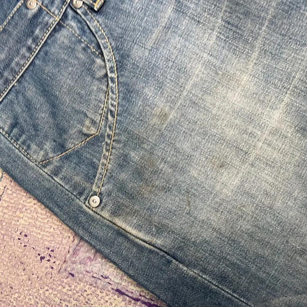 Vintage Levis Engineered Jeans Mens Blue Dark Wash Twisted Fits 34x31 READ